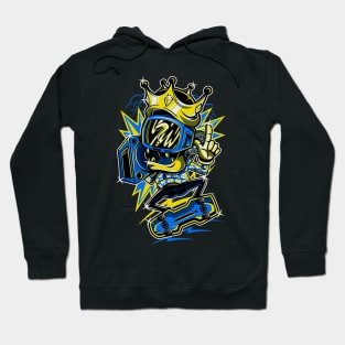 King TV Skater Blue Gold Hoodie